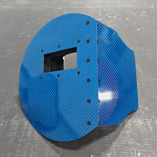 CMR Fabrication carbon fiber Welding Helmet pancake color Blue1