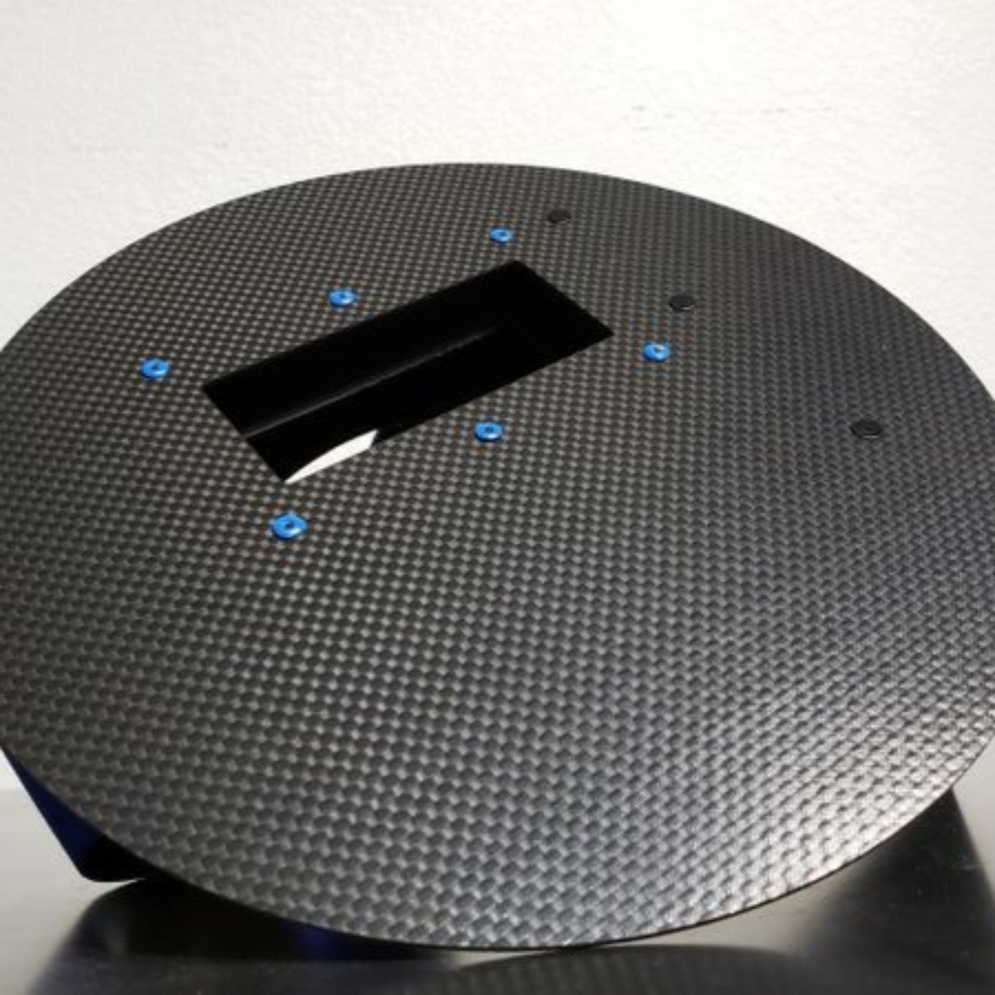 CMR Fabrications Pancake Ultralight Gen1 Carbon Welding Hood Blue Rivets