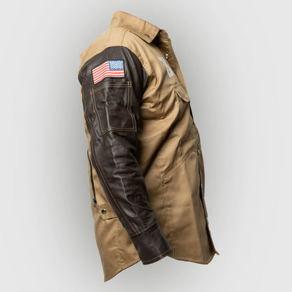 2ndSkin_welding_Jacket_khaki_Leather_Rightside