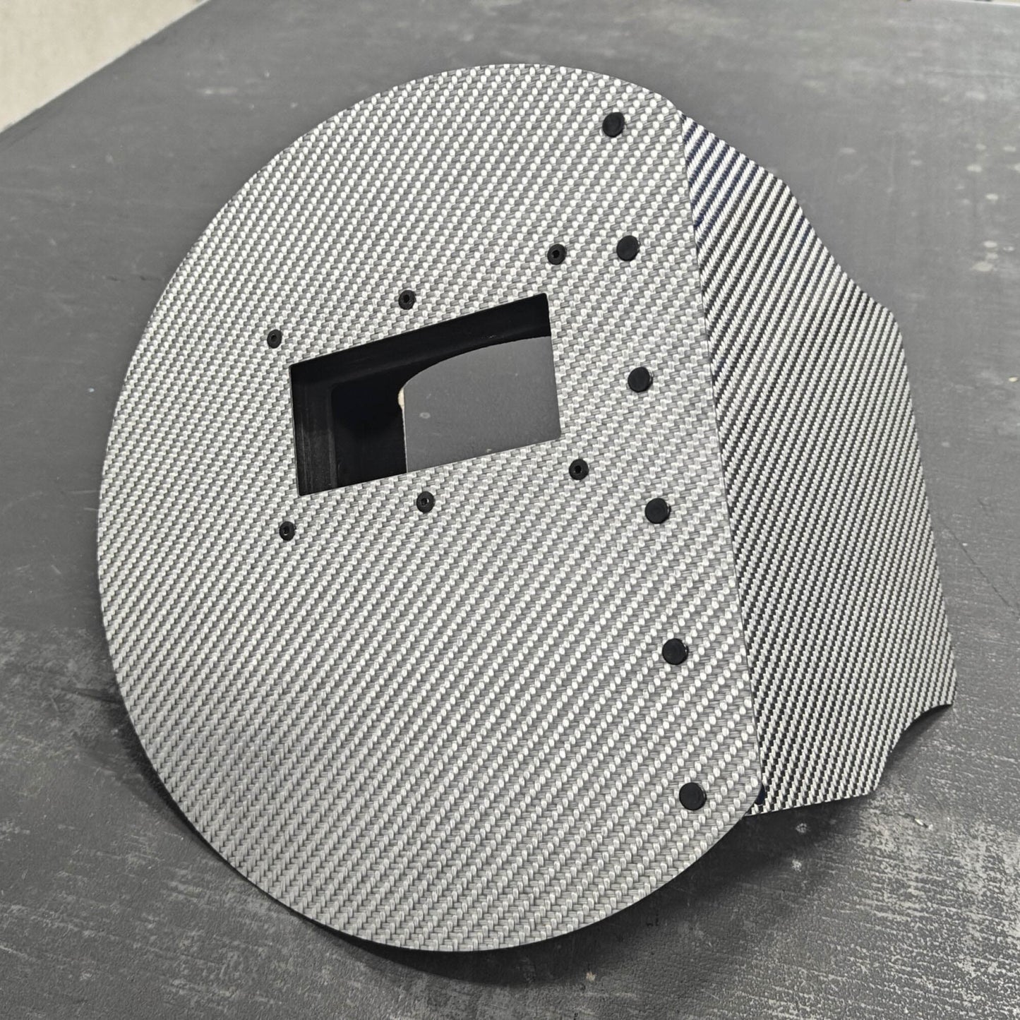 CMR Fabrication carbon fiber Welding Helmet pancake color Titanium