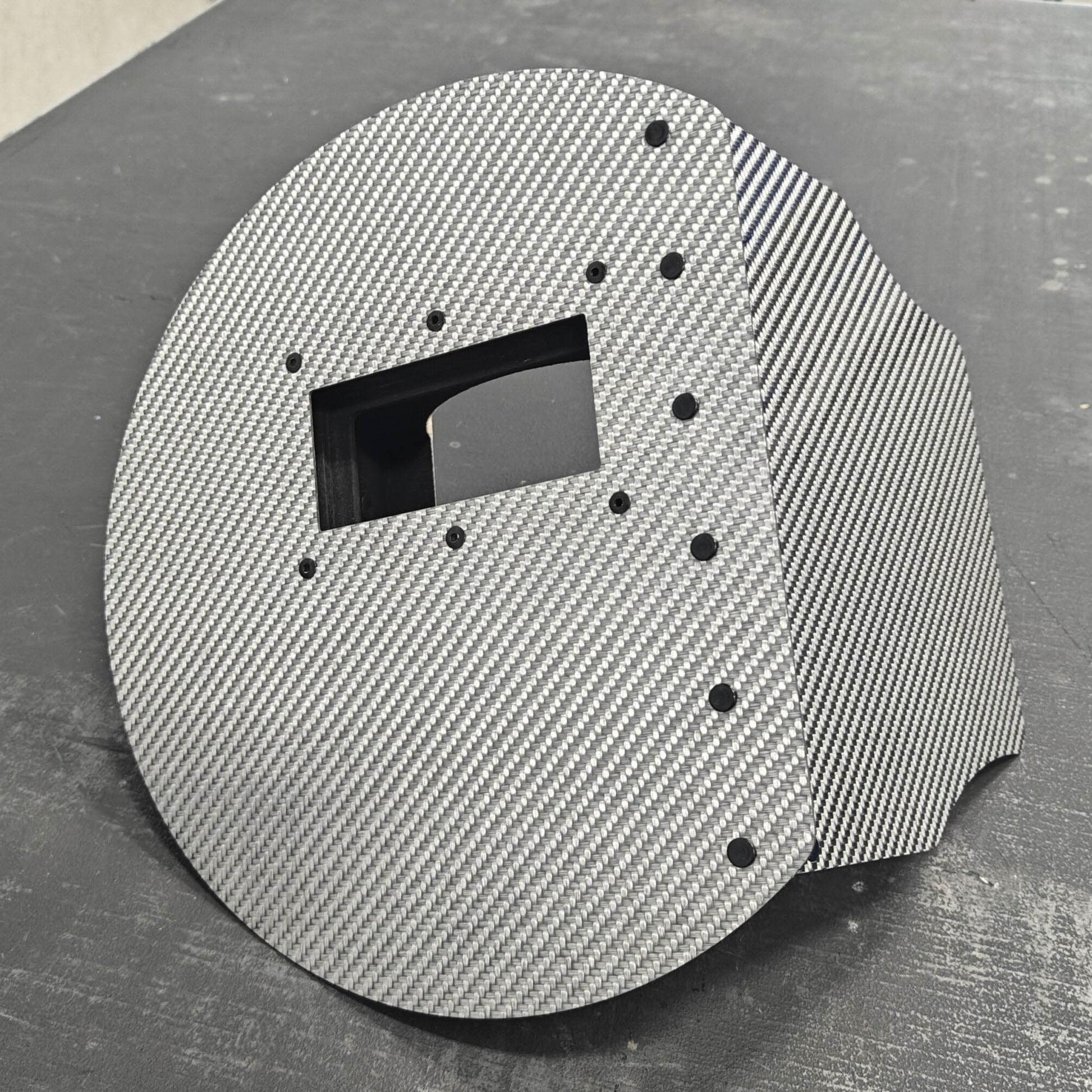 CMR Fabrication carbon fiber Welding Helmet pancake color Titanium