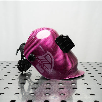 CMR_Fabrications_Carbon_fiber_Pipeliners_Sugar_scoop_welding_helmet_pink_L34view