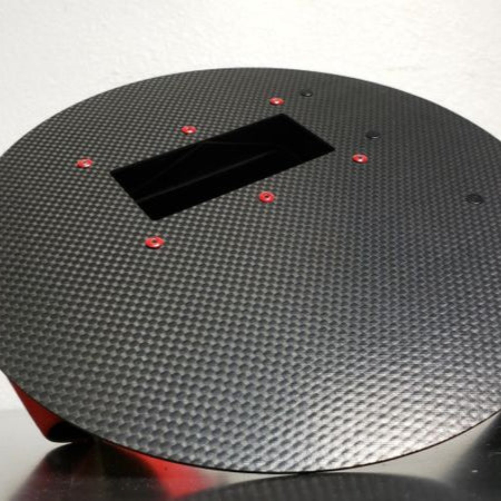 CMR Fabrications Pancake Ultralight Gen1 Carbon Welding Hood Red Rivets