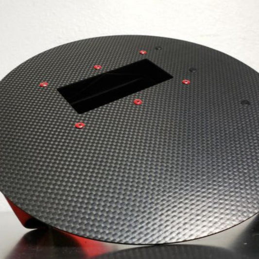 CMR Fabrications Pancake Ultralight Gen1 Carbon Welding Hood Red Rivets