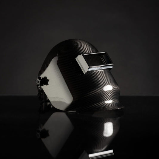 CMR Fabrications Pipeliner sugar scoop Carbon Fiber Welding Hood Black Right Side View