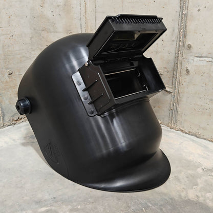 CMR Fabrications Welding Hood ECO Sugar Scoop Pipeliner Black side flip-up open