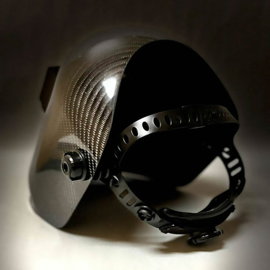 CMR Fabrications ratcheting headgear sugar scoop pipeliners welding hood back view