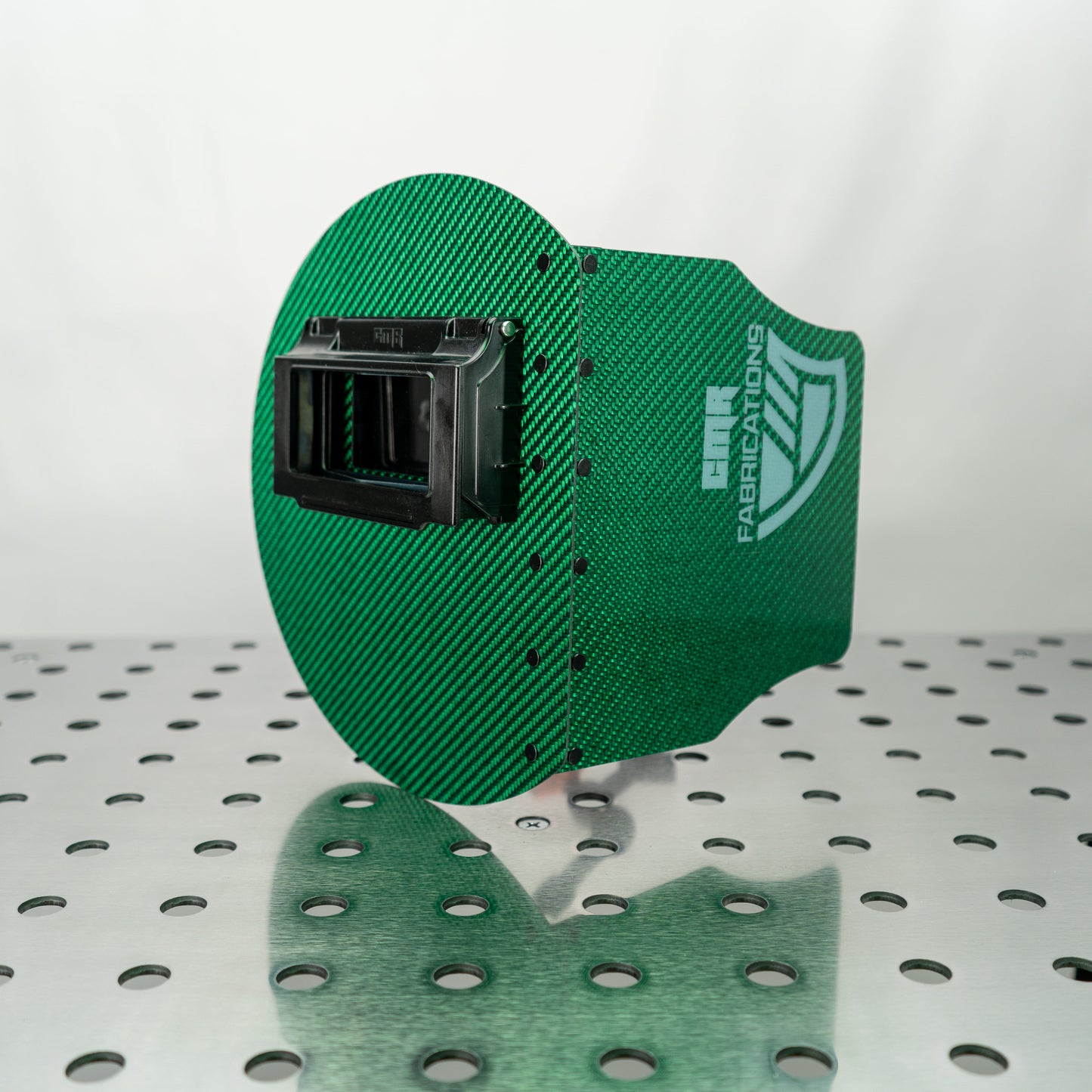 CMR_Pancake_WeldingHood_Gen2_Green_Flip-up_34View