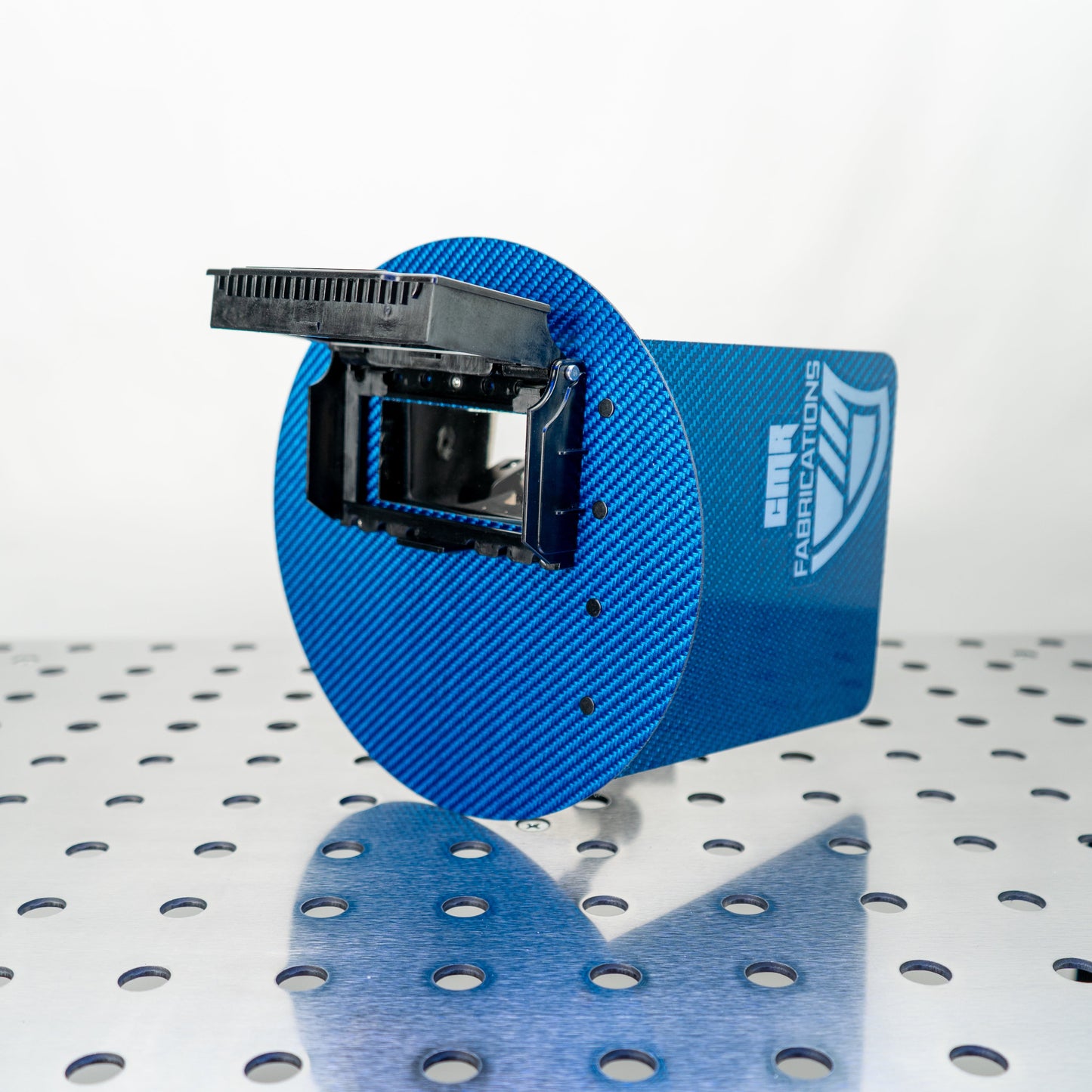 CMR_Pancake_WeldingHood_Mini_Blue_Flip-Up_Open_34View