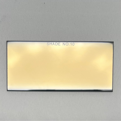 Rectangular light fixture on a gray background Welding_lens_Gold_Shade_10